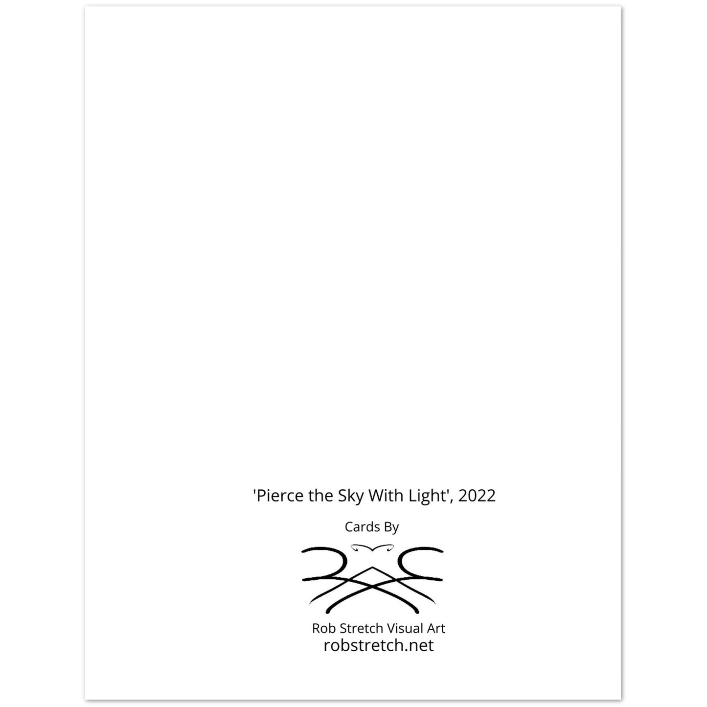 'Pierce the Sky With Light', Pack of 10 Greeting Cards (US & CA) - Rob Stretch Visual Art