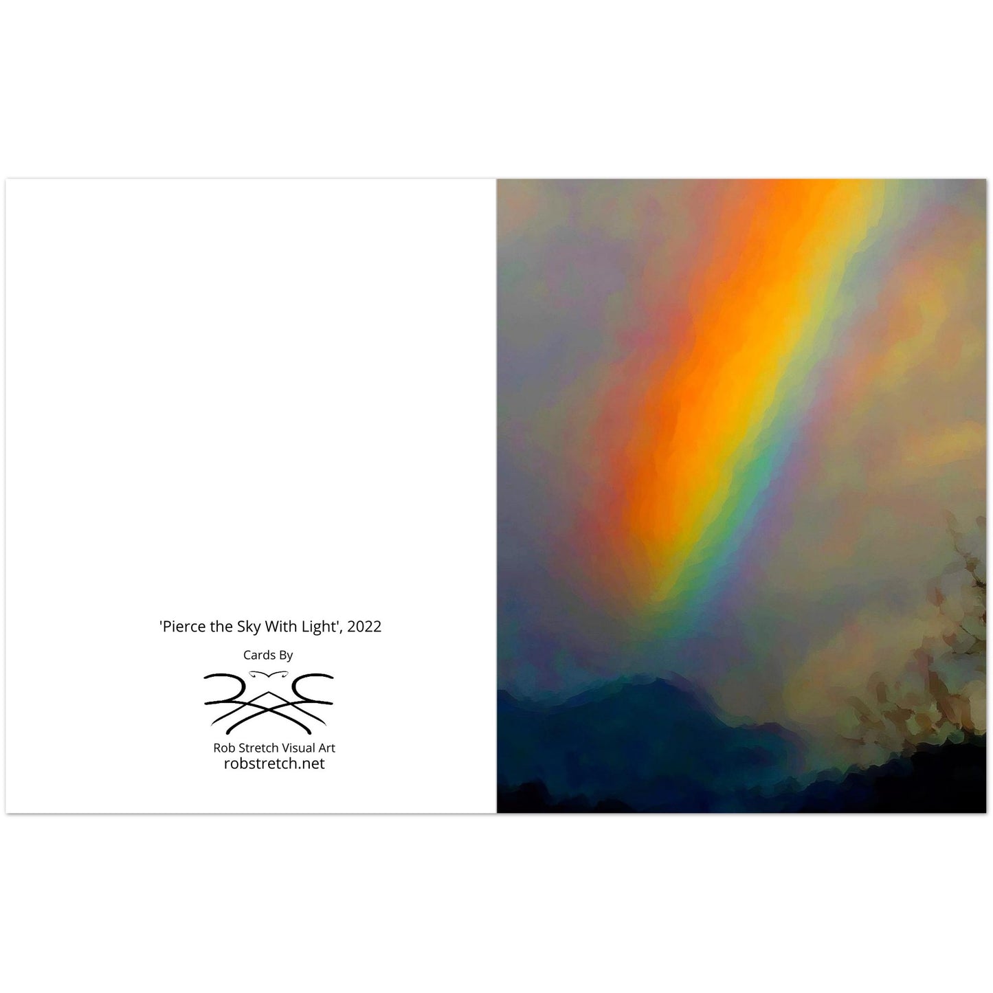 'Pierce the Sky With Light', Pack of 10 Greeting Cards (US & CA) - Rob Stretch Visual Art