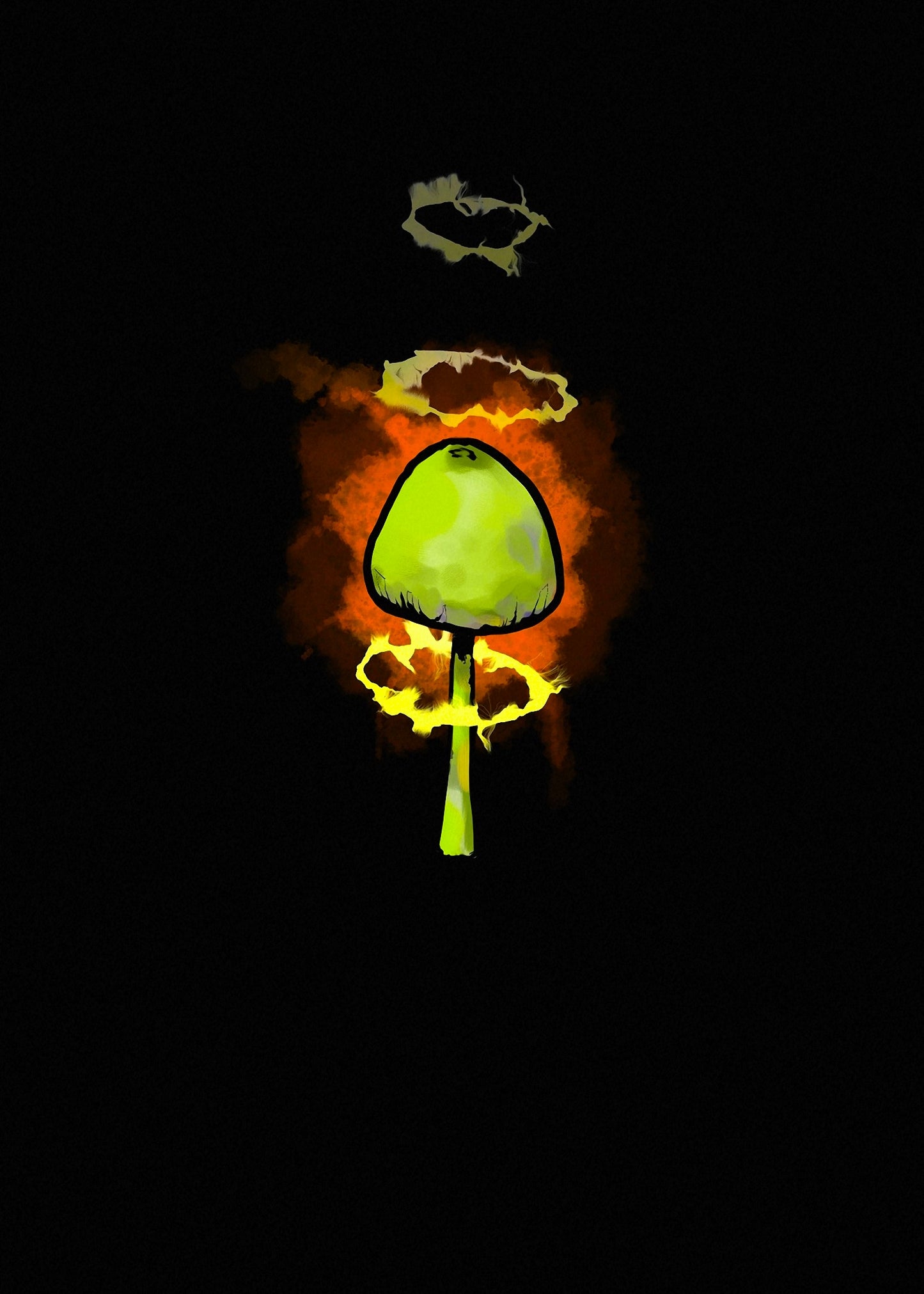 'Mushroom Study', Poster Print