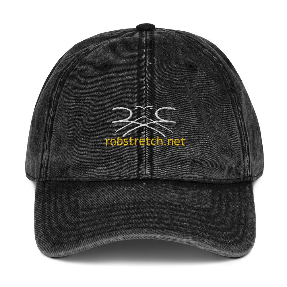 Hats- Vintage Cotton Twill Cap, RSVA Logo - Rob Stretch Visual Art