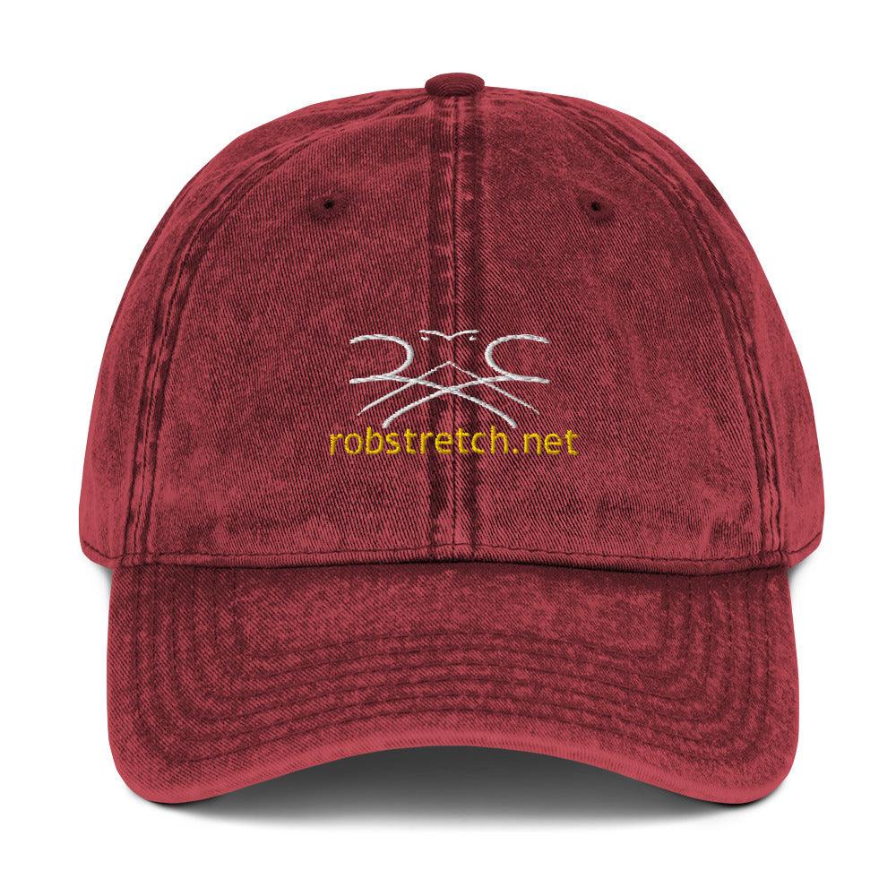 Hats- Vintage Cotton Twill Cap, RSVA Logo - Rob Stretch Visual Art